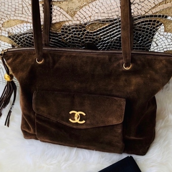 CHANEL Handbags - Chanel Suede Tote